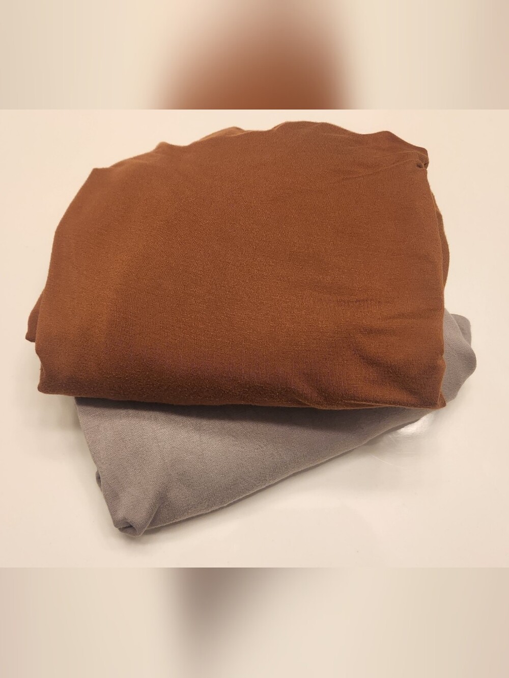 Bundle Of 2 Daily Ritual Tunic Tops Size L/XL Chocolate Brown And Griege Grey Br
